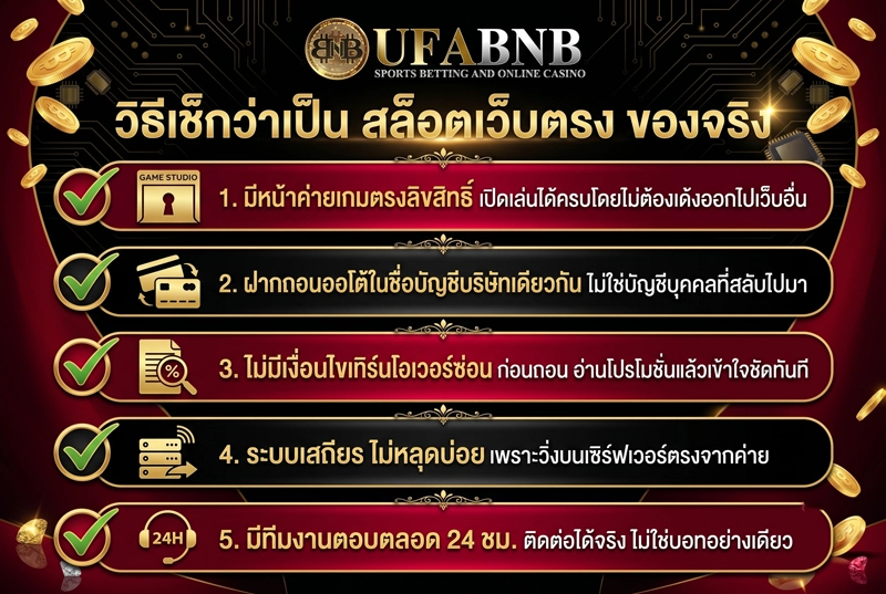 วิธีเช็กว่าเป็นสล็อตเว็บตรง